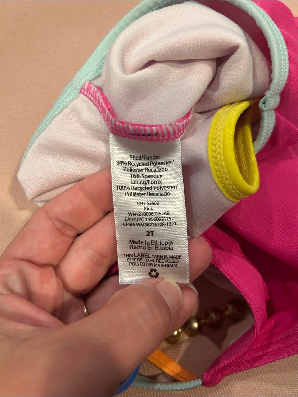 3 Girls One-Piece Swimsuits - Tropical (18-24), Pineapple (24) & Hot Pink (2T)